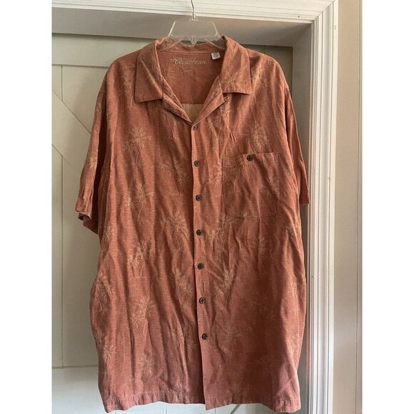 Caribbean Men’s Shirt Size 2XLT Hawaiian Tropical - Picture 1 of 4